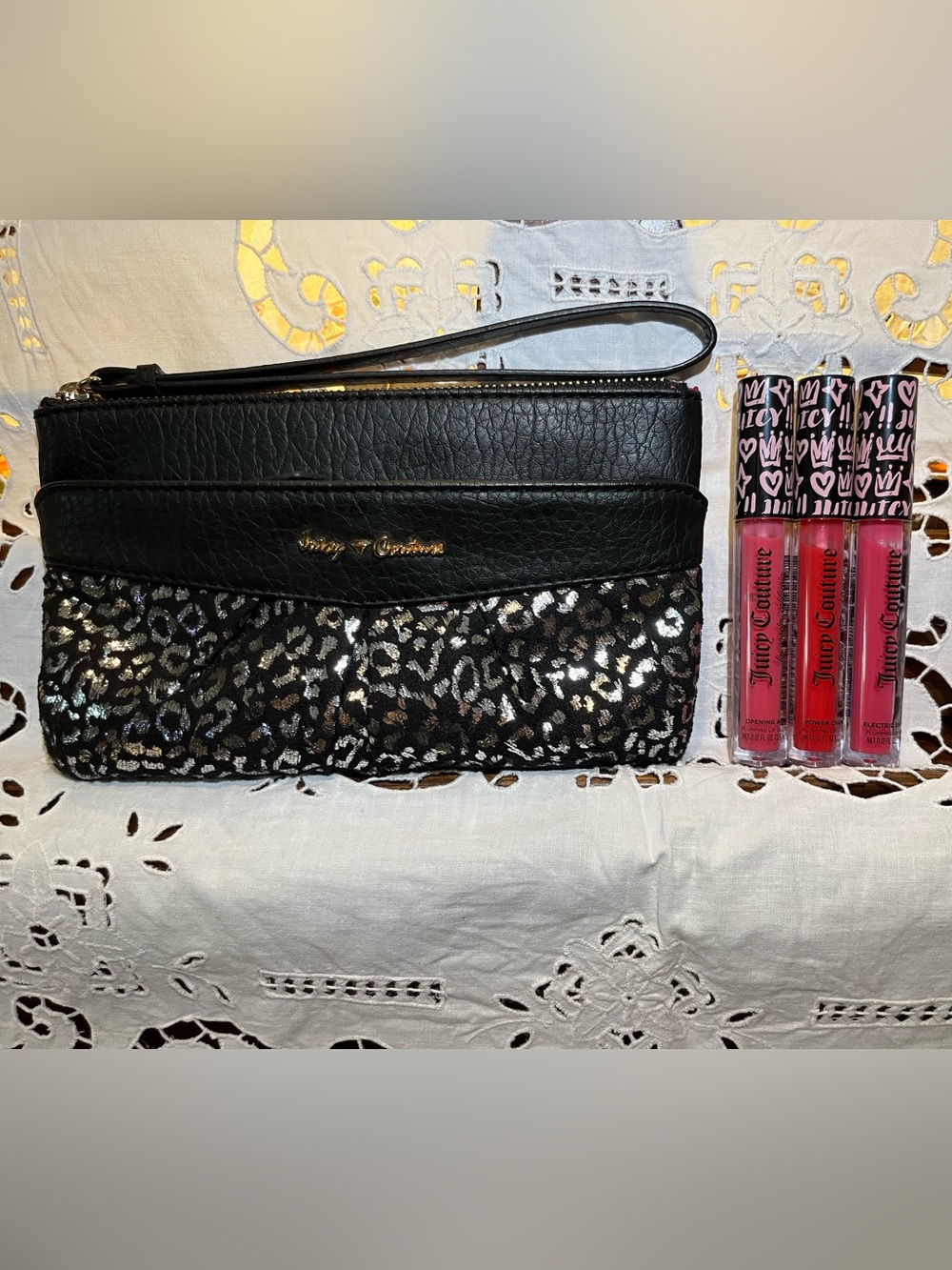 Juicy Couture Wristlet and Lip Gloss Gift Set